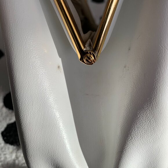 Vintage 50s Vinyl Faux Leather Top Handle Shoulder Bag Retro Handbag Purse - Picture 14 of 15